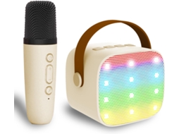 Mini Máquina De Karaokê Portátil Bluetooth, Modelo 2025, Para Crianças E Adultos, Com 1 Microfone Sem Fio E Luzes De Led. Ideal Pa Aquaforge