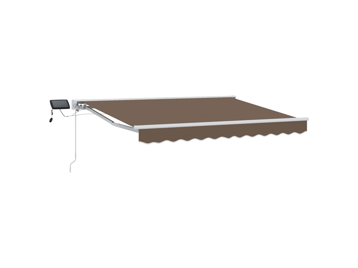 Vidaxl Estrutura De Toldo Manual Com Leds 4,5 × 3,5 M