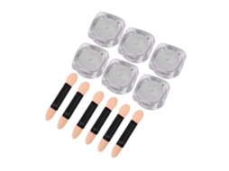 Pó De Unhas Para Arte De Unhas Com 6pcs 0.5g Glitter Pigment Decoração Tcl-12 Com Pincéis Para Salão E Casa