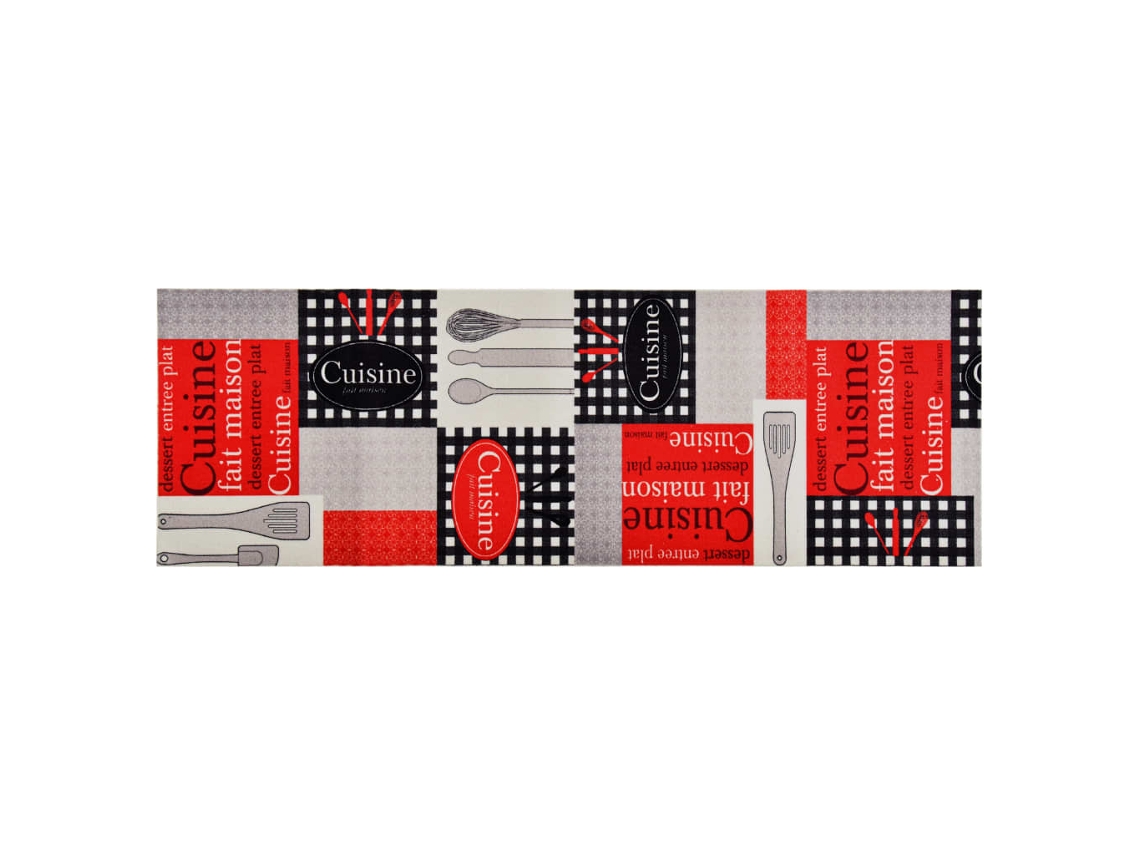 Tapete De Cozinha Lavável Com Design Cuisine 45x150 Cm