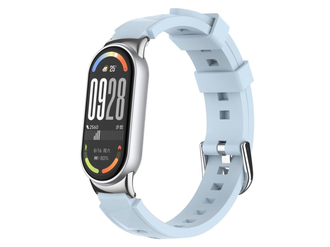 Bracelete para Xiaomi Smart Band 10/9/8 Silicone 3d Textura de Diamante Azul XIAOMOYU