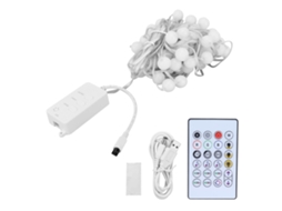 Corda de Luz RGB IP65 10m Wi-Fi Controlável com Controle Remoto para Decoração Festa