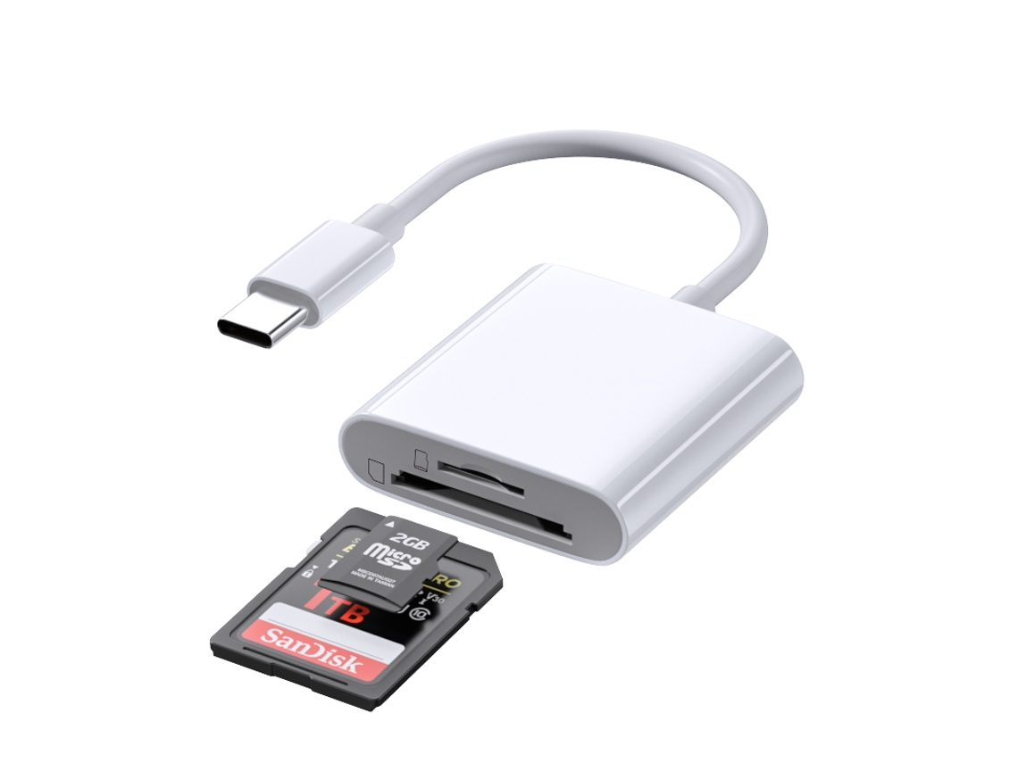 Leitor de Cartão Sd/tf Duplo Usb c para Transferência Rápida de Dados AQUAFORGE