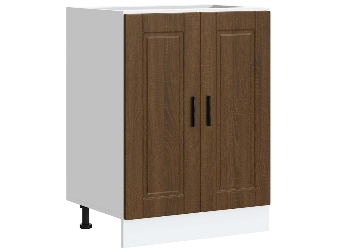 Kitchen Base Cabinet, Kitchen Base Cabinets Vidaxl Marrom Madeira Processada (n/a)