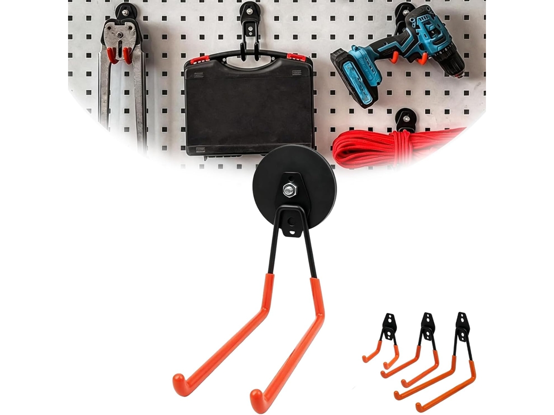 Gancho Magnético De Alta Resistência Com Garras Duplas, Ideal Armazenamento De Ferramentas Em Garagens