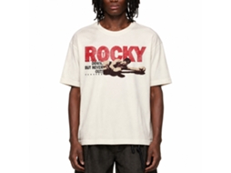 Rockinstone Rocky Movie Downbut Never Out White Adult T-shirt Size:m