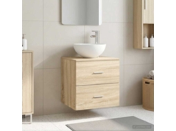 Vidaxl Vanidade Com Pia De Parede Carvalho Sonoma 49,5 X 35 X 63 Cm
