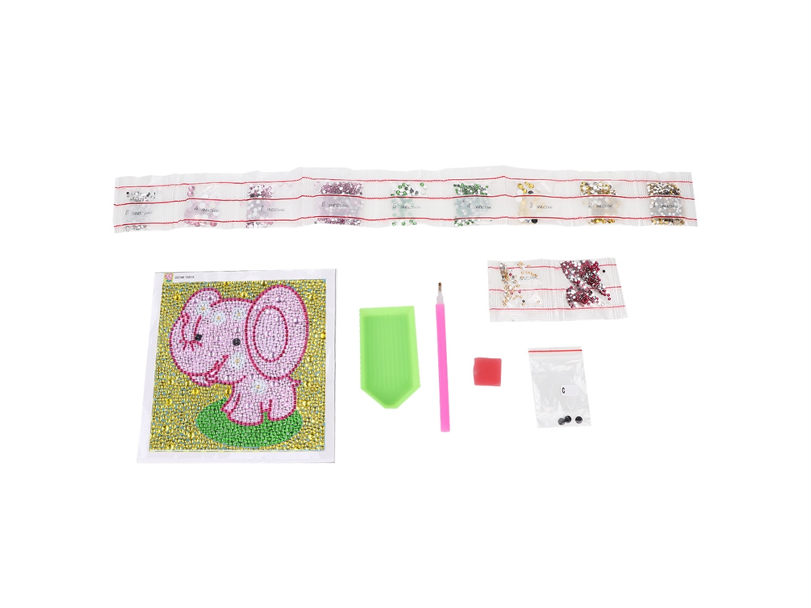 Pintura de Diamantes Elefante Fofo Manual Diy Presente Decoração
