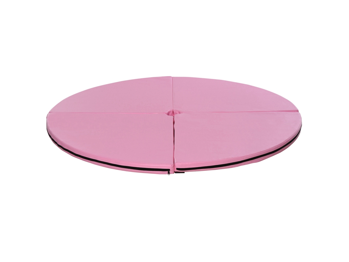 Tapete Redondo Pole Dance 5 Cm Espessura Plástico Para Ginástica E Ioga, Rosa.
