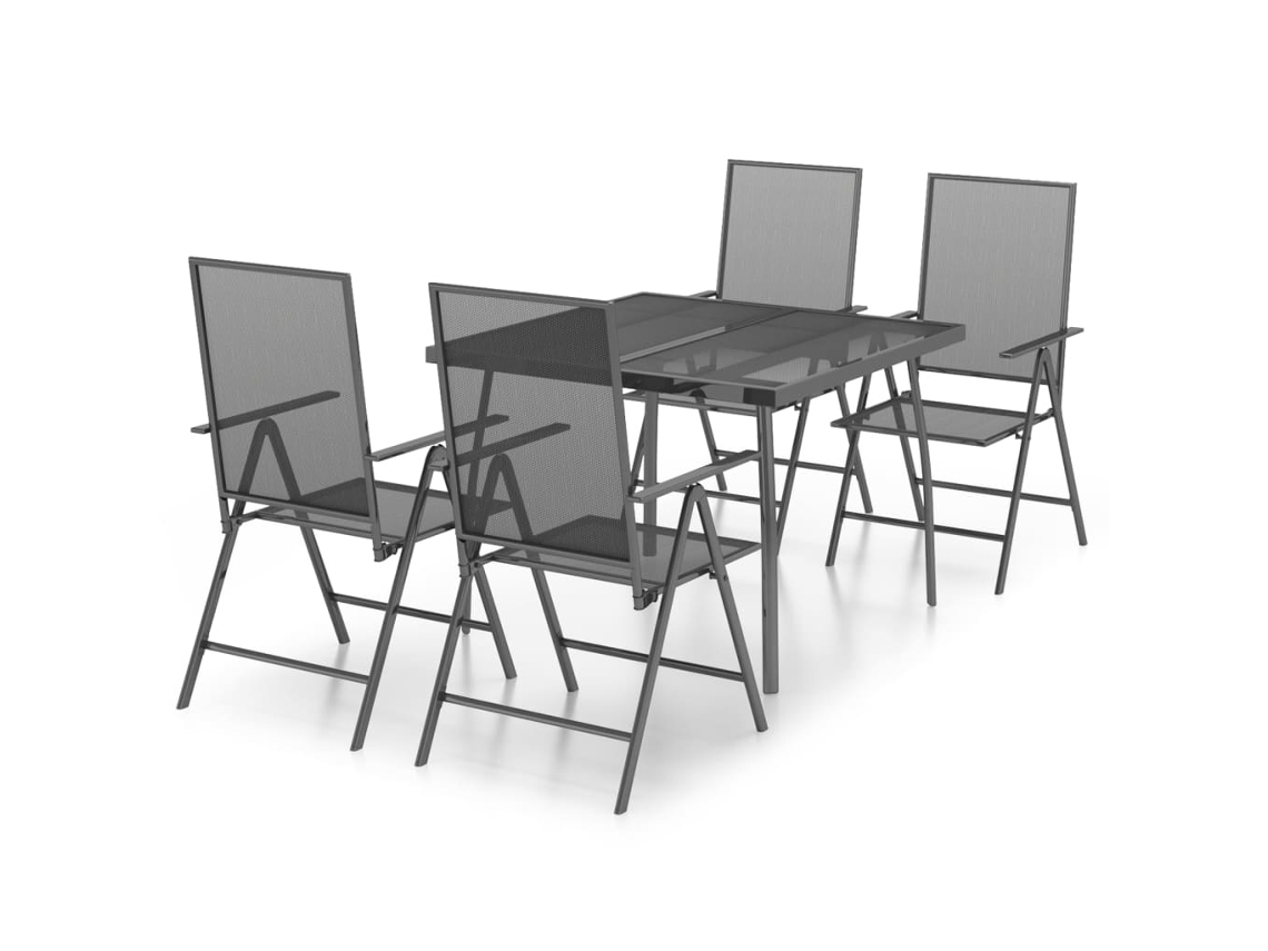 Garden Dining Set, Garden Dining Sets Vidaxl Antracite Aço (100 Cm Table Length)