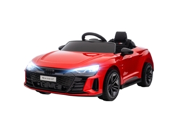 Carro Elétrico Audi Rs E-tron Gt 12v Com 2 Motores Controlo Remoto Faróis Led Buzina Música Usb 3-5km/h 103x58x41 Cm Vermelho