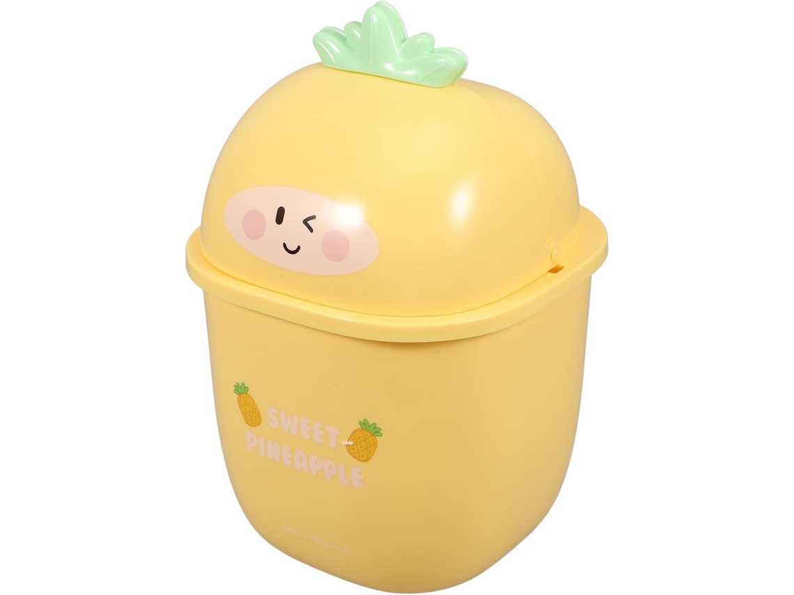 Lixeira De Plástico Amarelo Para Escritório/casa