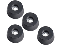 Conjunto De 4 Pés Borracha Para Equipamentos, Com 19mm De Altura E Arruela Aço 33mm Diâmetro, Para Movimentar Móveis E