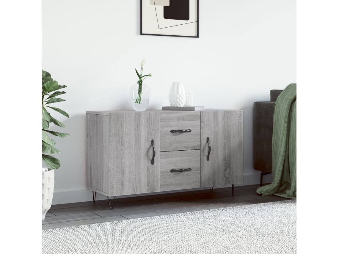 Vidaxl Aparador 100x36x60 Cm Derivados De Madeira Cinzento Sonoma