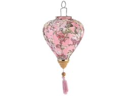 Lanterna Com Estampa Floral, Lanterna Vietnamita, Lanternas De Seda De Meados Do Outono Para Áreas Externas Olysi Shop