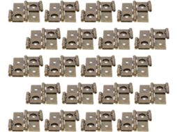 Conjunto De 20 Dobradiças Metálicas Duplas Dobráveis Para Portas De 54x47mm, Estilo Retrô, Cor Azul.