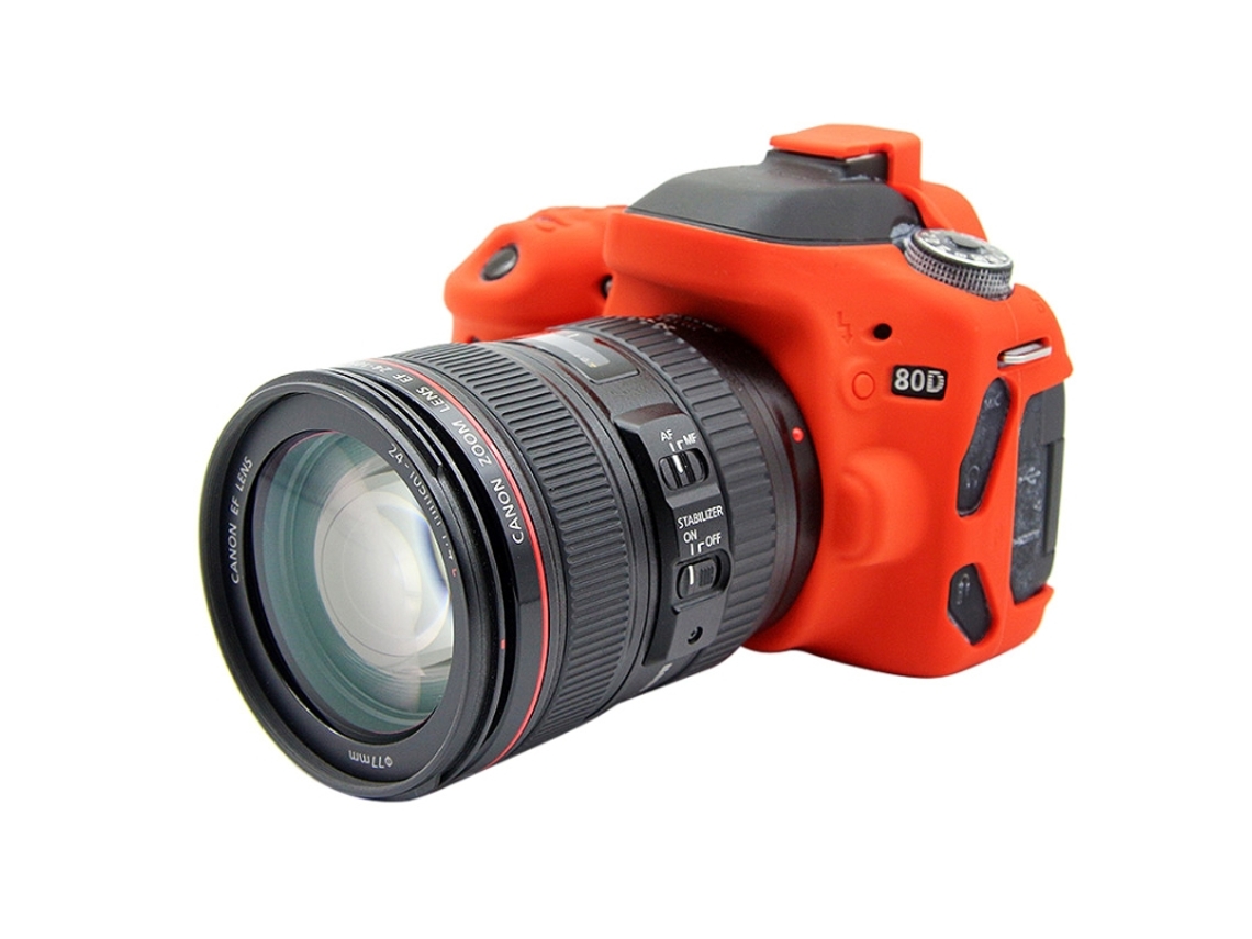 Capa De Silicone Macia Para Canon Eos 80d Brilvibera