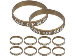 Gadpiparty Conjunto De 10-pulseiras Silicone Elásticas Para Formatura, Ideais Para Festas De Formatura E Eventos