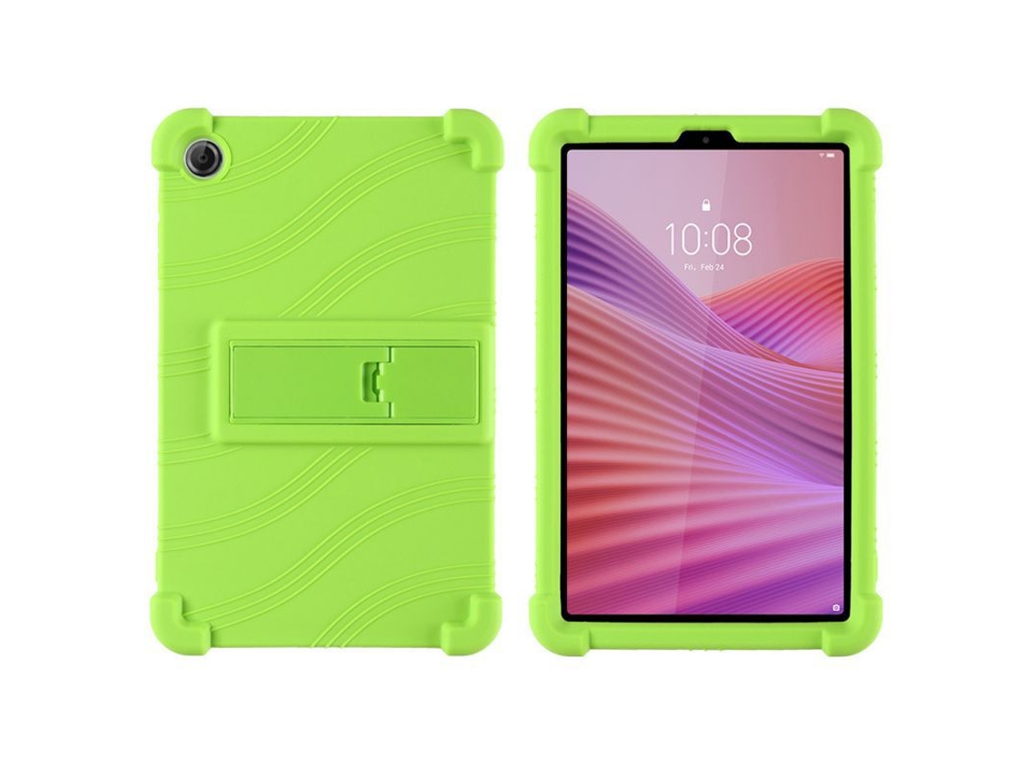 Capa De Silicone Com Suporte E Proteção Contra Impactos, Compatível Com O Lenovo Tab One Tb305fu De 8,7 Polegadas.verde Yunzii