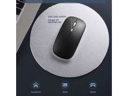 Rato Silencioso Sem Fio 2.4g Com 3 Velocidades Ajustáveis 800-1200-1600dpi Recarregável Para Escritório 1,2,3,4,5,6,7