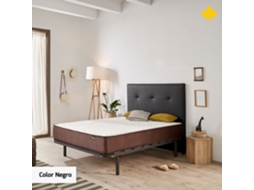 Pack Colchão + Cabeceira Estofada + Sommier 90x190 | Preto