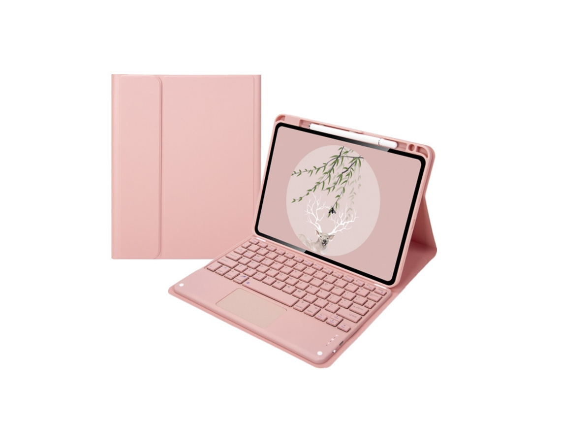Capa Com Teclado Para Ipad Air3/pro Polegadas,com Teclado Magnético Touch (rosa) Cuich (10,5)