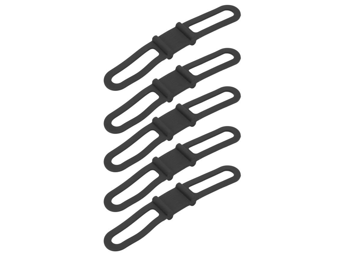 Duuti 5 Peças Correia De Silicone Para Bicicleta Suporte De Lanterna Guidão Ciclismo Acessórios Para Bicicleta Preto