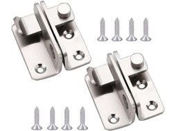 2 Pestillos deslizantes de aço inox com fechamento antirroubo e para portas, janelas, armários, jardim e jaula de animais