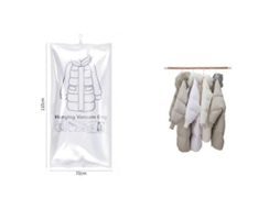 6 Pcs Sacos De Armazenamento A Vácuo Pendurados Para Roupas Economia Espaço