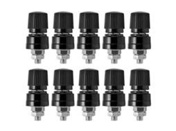 10pcs Terminal De Ligação Rosca M6 Latão Com Revestimento De Níquel Para Solda 0-380v Preto