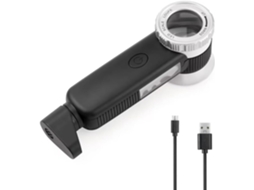 Lupa de 30x com 7 Luzes, Dobrável, de Bolso e Recarregável Via Usb. SFUSHOS