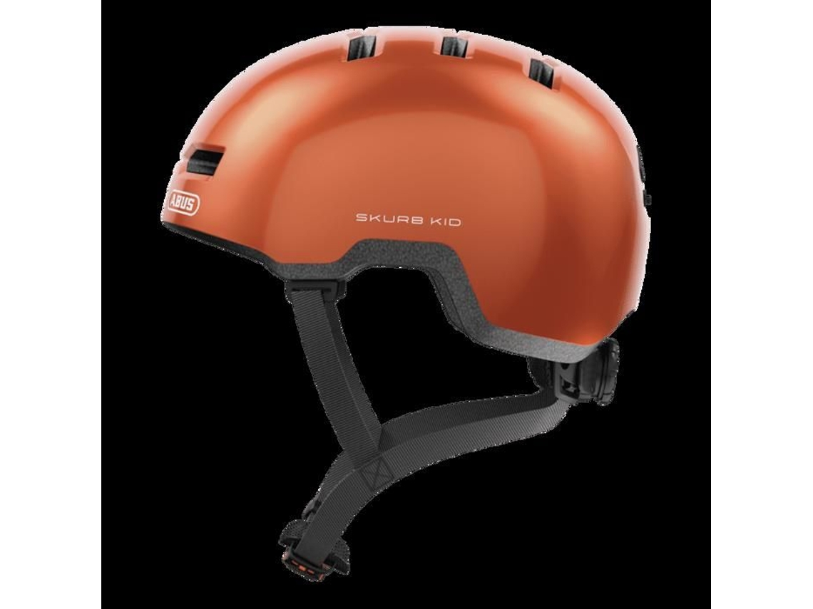 Casco De Bicicleta Infantil Abus Skurb Kid Laranja In Mold Ajuste Zoom Ace Kids