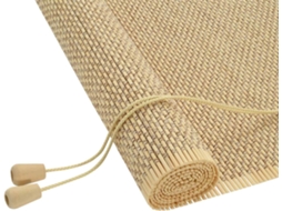Cortina De Rolo De Bambu Natural Vidaxl 90 X 220 Cm, Moderna E Ajustável, Feita De Bambu Ecológico E Aos Raios