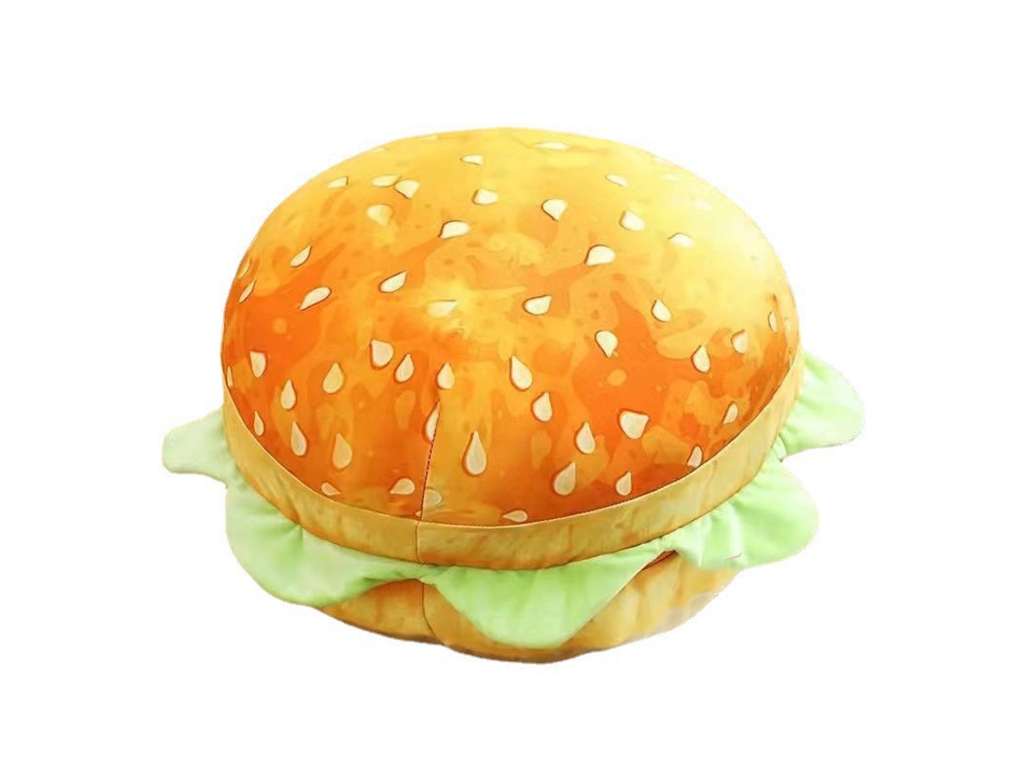 Travesseiro Hamburguesa Pelúcia Presente Aniversário 40cm