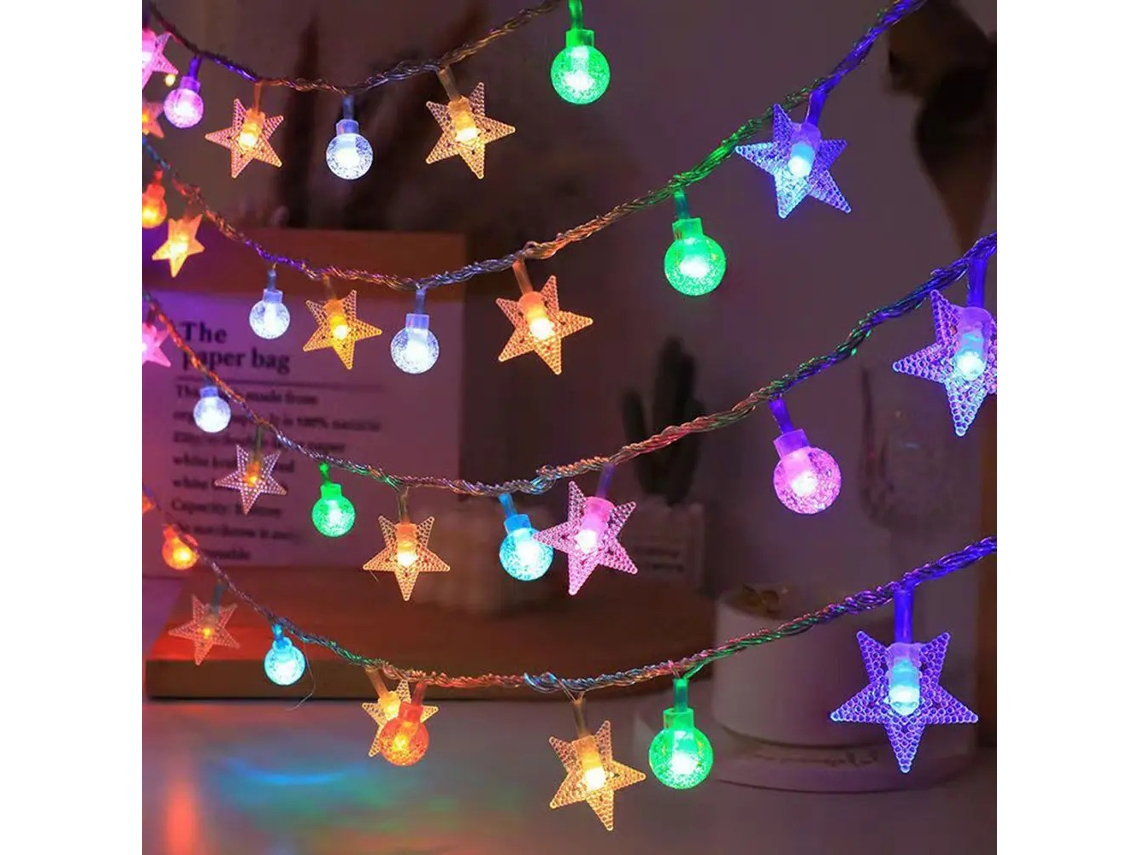 Luzes Star String Para Acampamento E Decoração De Férias