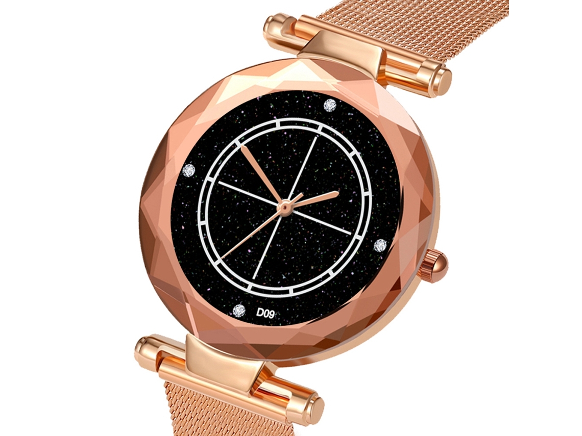 Relógio de quartzo unissex com pulseira de aço e mostrador colorido, ideal para casais.