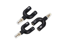 (3 Peças) Adaptador De Áudio 2 Em 1 Em Formato De U Com Conector Rotativo, Divisor De Cabo Duplo De 3,5 Mm