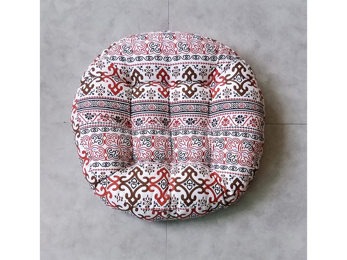 2 Almofadas Redondas Para Cadeiras, 55x 55cm, Almofadas Macias Para Uso Interno E Externo, 10cm De Espessura, Para