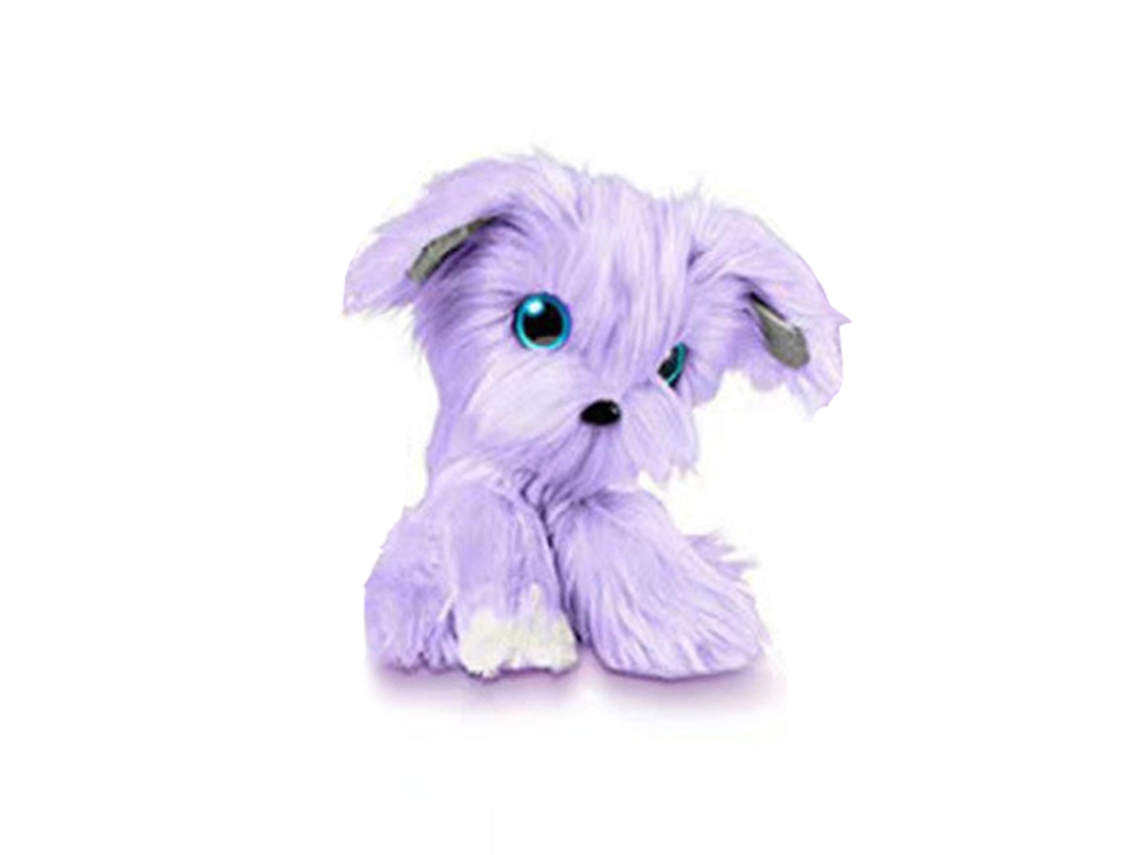 Brinquedo De Pelúcia De Banho E Higiene Cão Falso Roxo Mascote De Adoção Surpresa Para Meninos, Meninas E Crianças