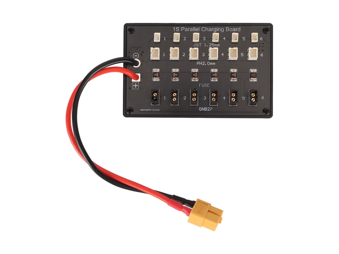 Aetheria placa de Carga Paralela 6 Canais para Bateria com Conector Jst Ph2.0mm e Jst1.25mm