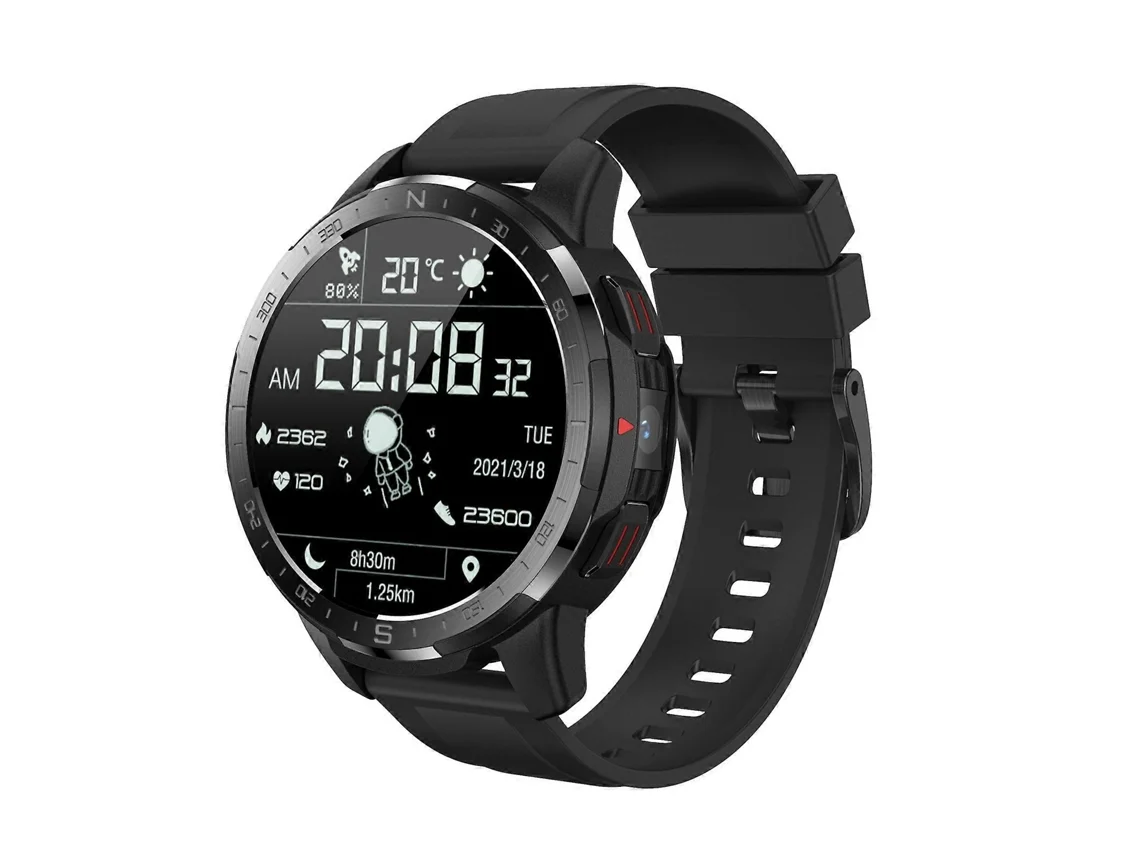 Relógio inteligente com cartão SIM 4G, Android 9.1, 1000mAh, 2GB, 16GB, monitor de frequência cardíaca, GPS, WiFi, Yo Ly Ebike