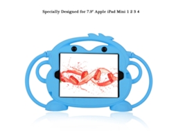 Capa De Silicone (à Prova De Choques Com Suporte) Para Ipad Mini1/2/3/4 De 7,9 Polegadas