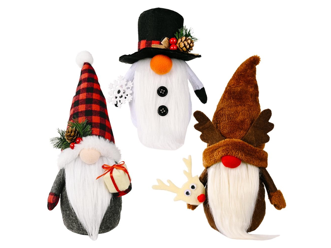 Laxiscreed Conjunto De 3 Bonecos Decorativos De Natal Para Árvores E Decoração Festiva