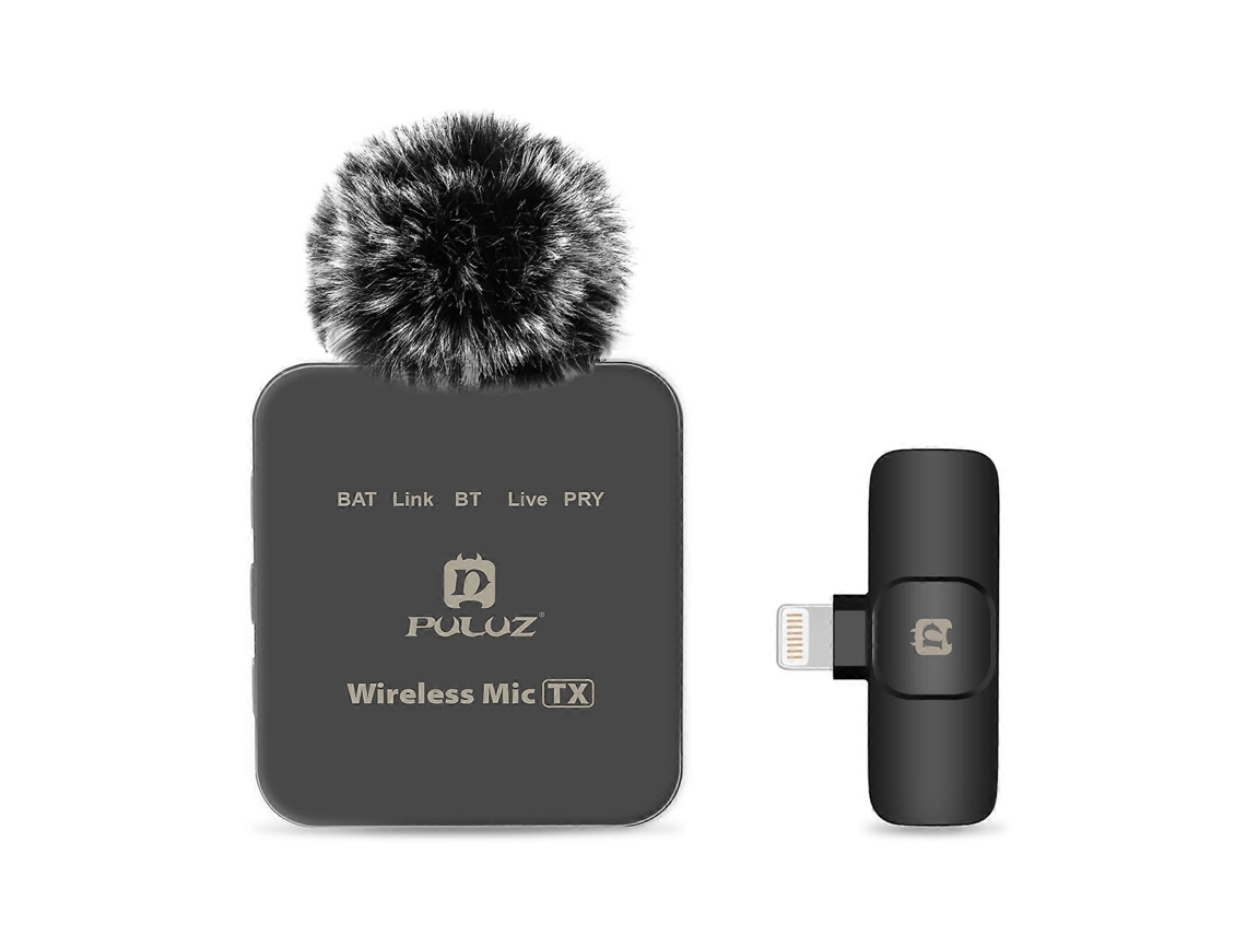 Microfone De Lapela Sem Fio Puluz Para Iphone/ Ipad, Receptor 8 Pinos Aquaforge