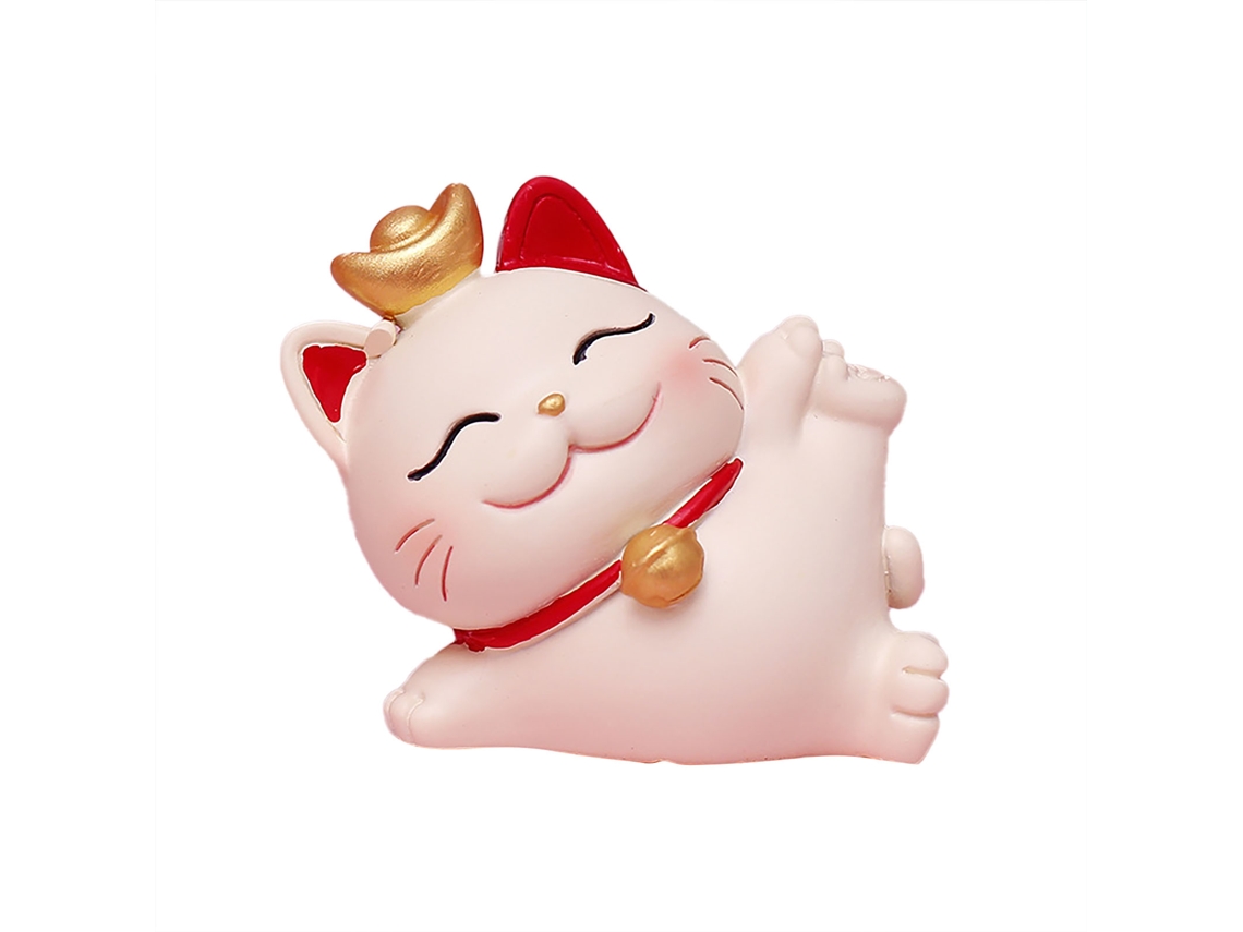 Gato da sorte em resina para decoração de casa e sala de estar Sj0001 LAXISCREED