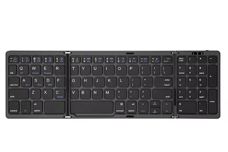 MDUG (teclado Bluetooth Preto com Idiomas Russo e Inglês, Compatível com Android, Ios e Windows)