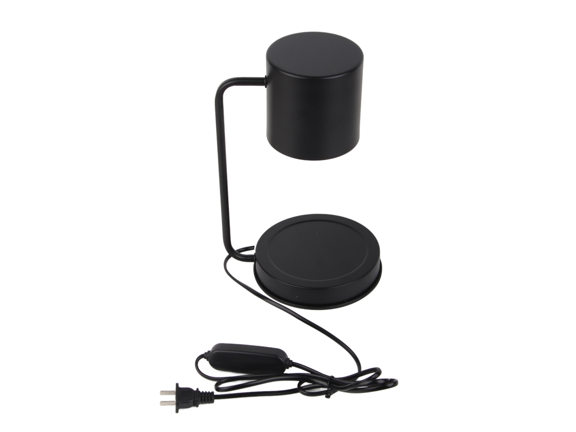 Lâmpada Aquecedor de Velas Aromática de Metal Dimmável com Timer para Quarto Preto