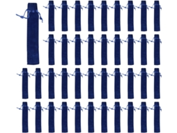 Conjunto de 50 Estojos de Veludo Azul para Lápis, Azul SFUSHOS