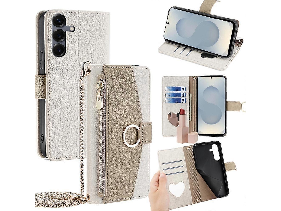 Capa De Celular Transversal De Couro Com Textura De Lichia