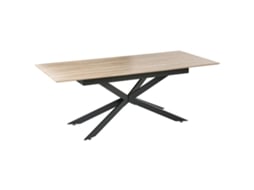 Mesa De Comedor Beliani Finley De Mdf Marrón 90x200x75